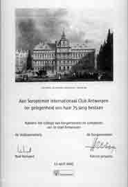 Ets Stadhuis thv 75 jaar SI Antwerpen